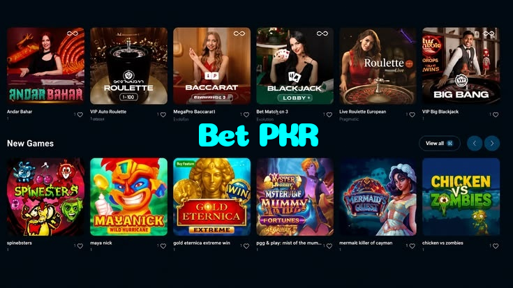 Bet PKR casino presented on mobile device in Pakistan with slots and live games
